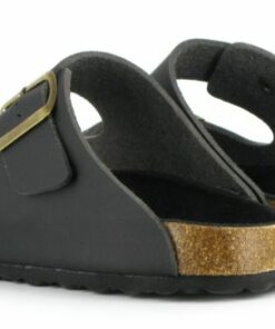 Vegane Sandalen Two Strap in schwarz von Vegetarian Shoes