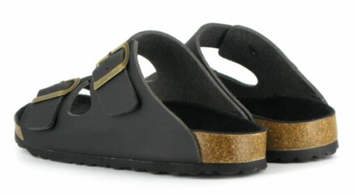 Vegane Sandalen Two Strap in schwarz von Vegetarian Shoes